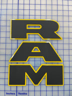 RAM tailgate letters