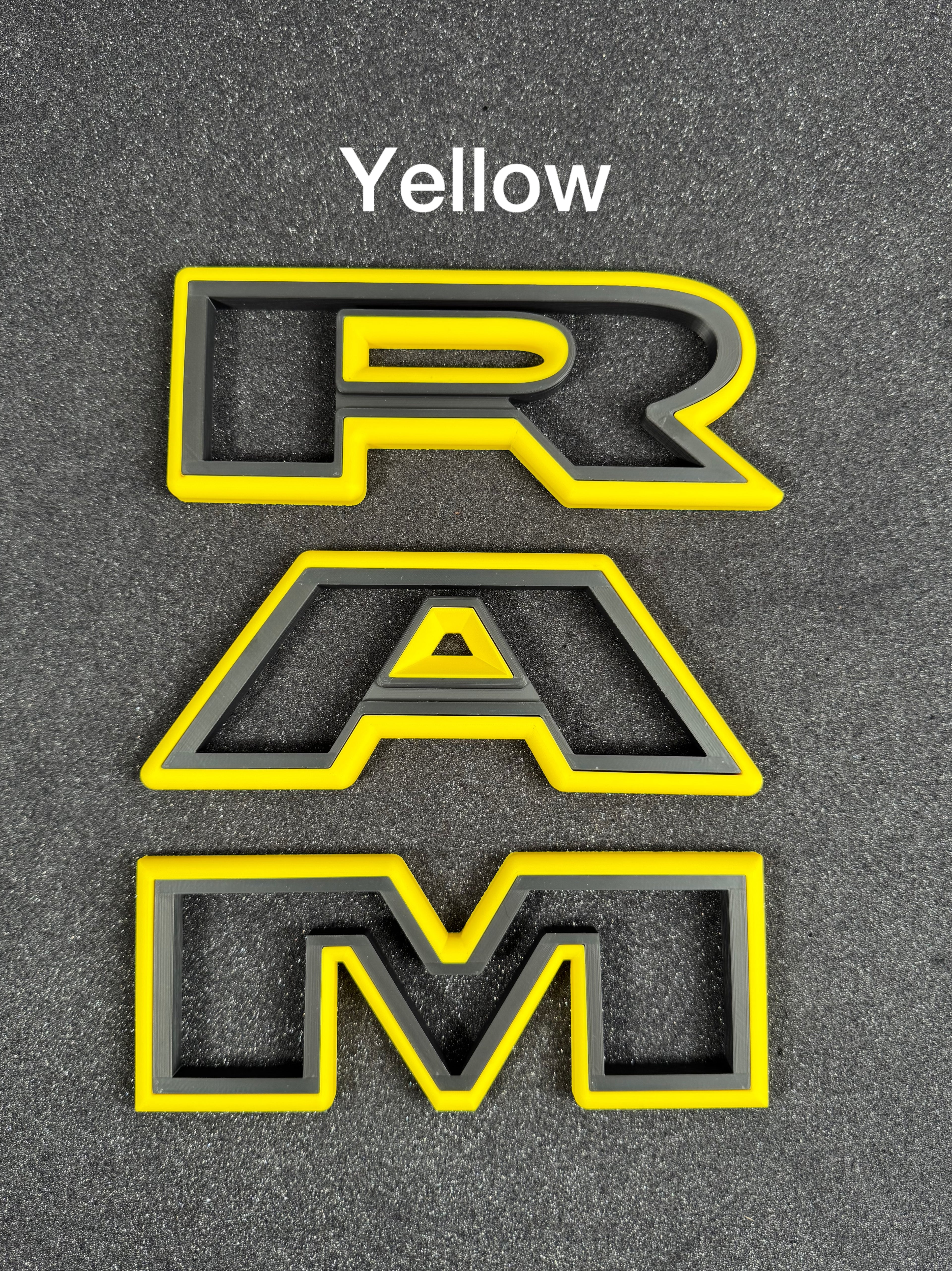 3D RAM grille letters (Non-color matched)