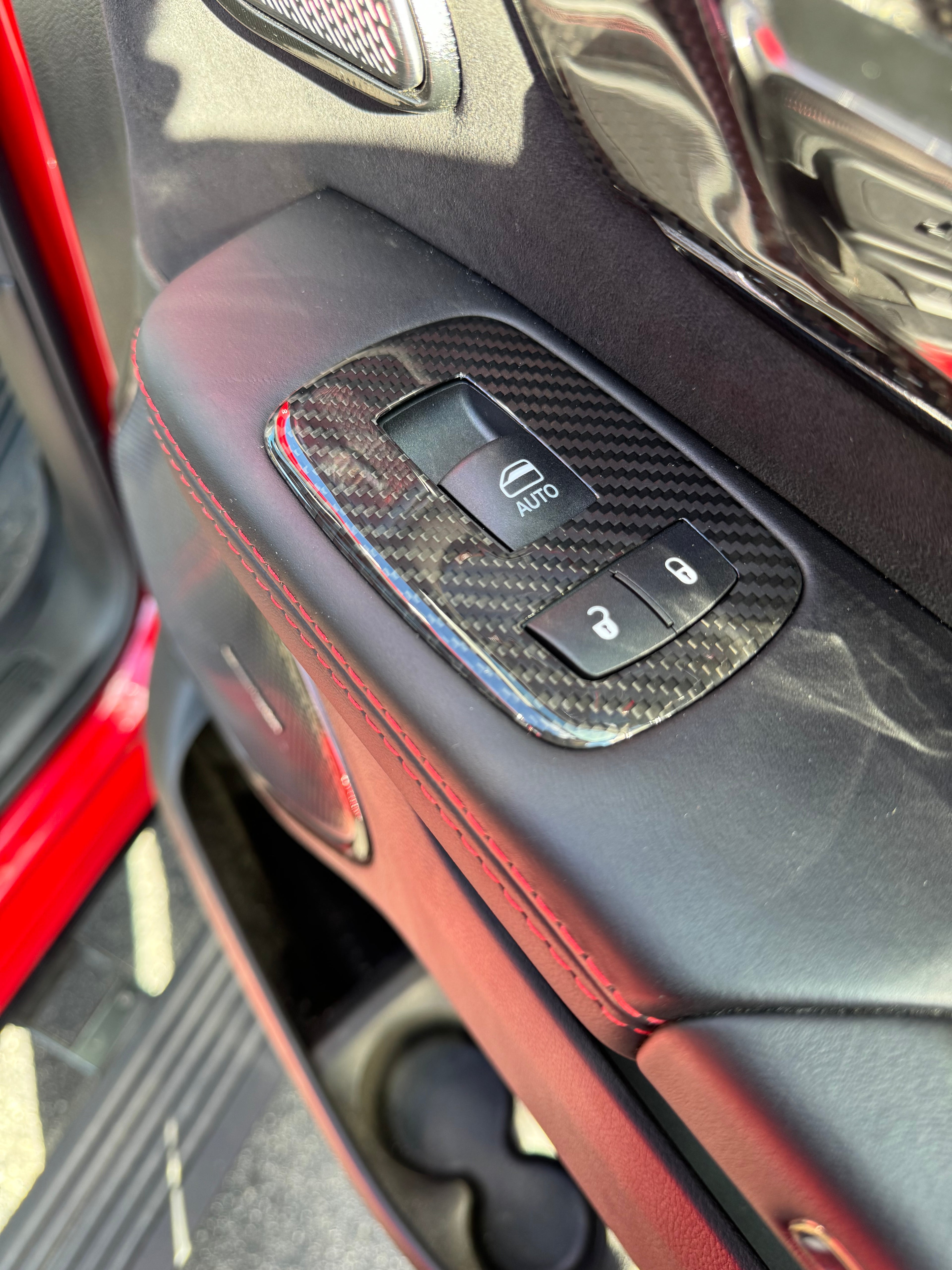 2019+ RAM 1500/ TRX carbon fiber widow switch bezel covers