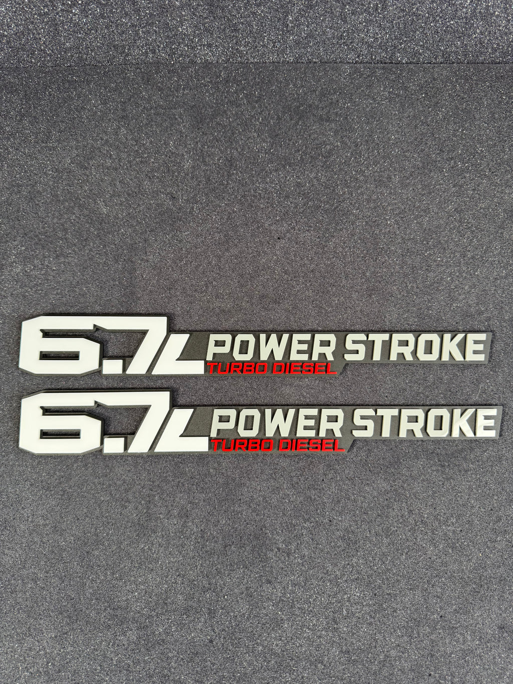 6.7L Turbo Diesel badge pair
