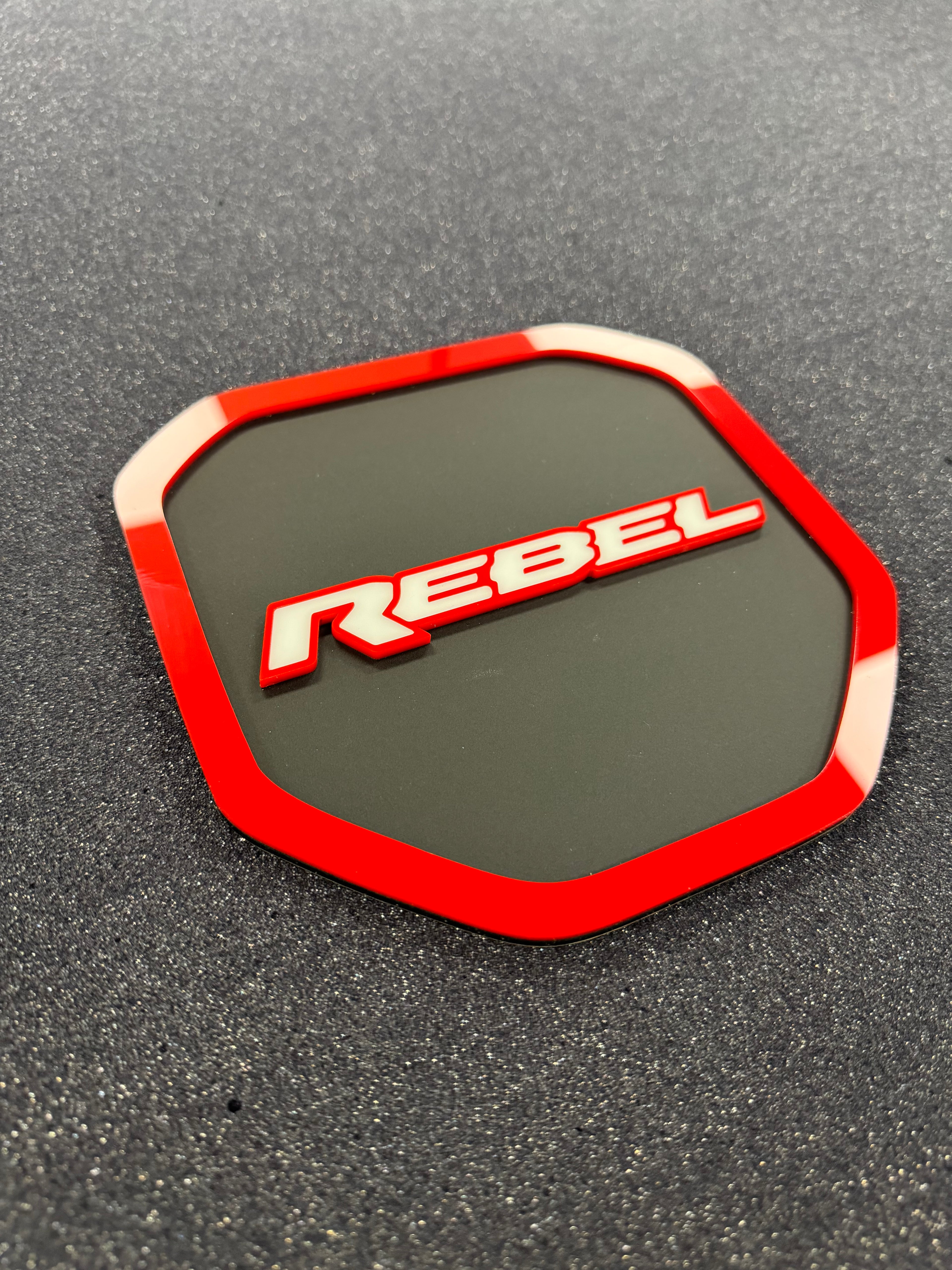 Rebel Shield tailgate badge