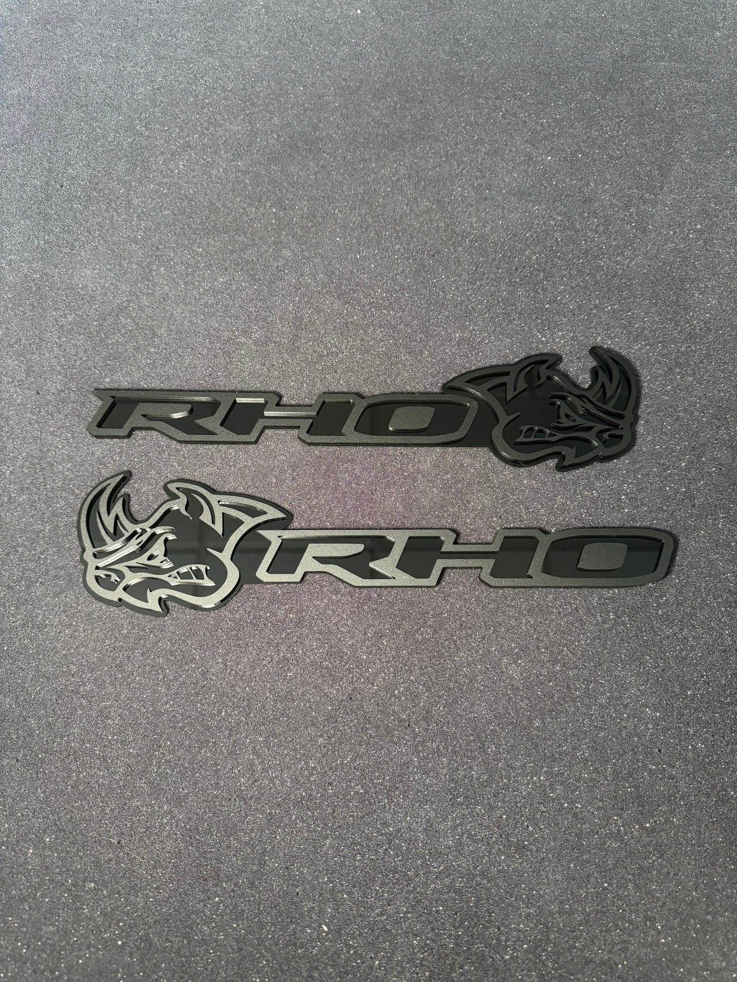 RHO/Rhino combo design #2 badge pair