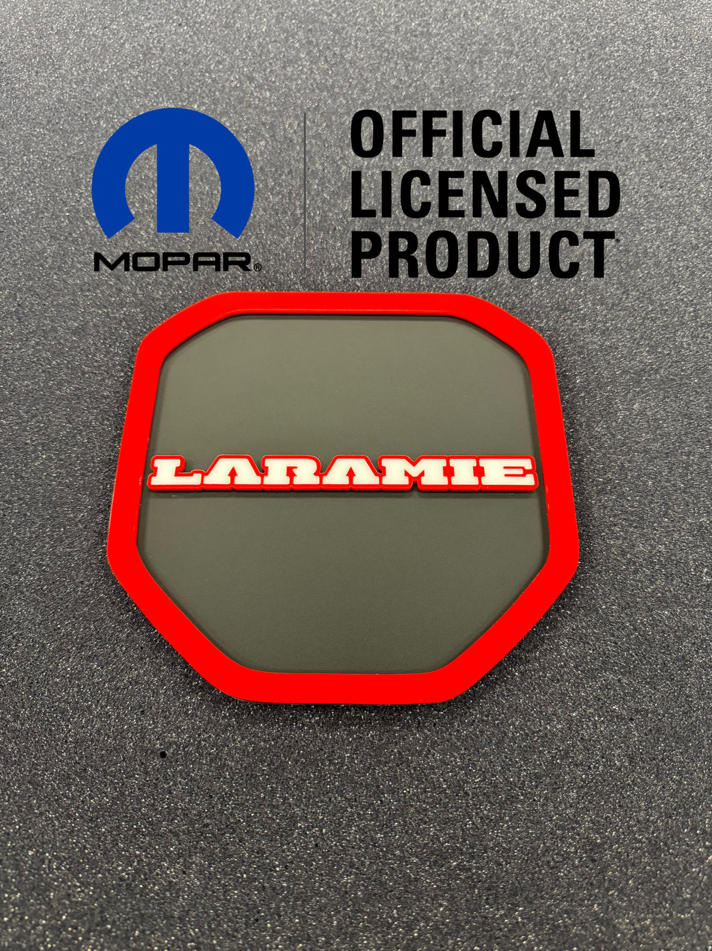 Laramie Shield tailgate badge