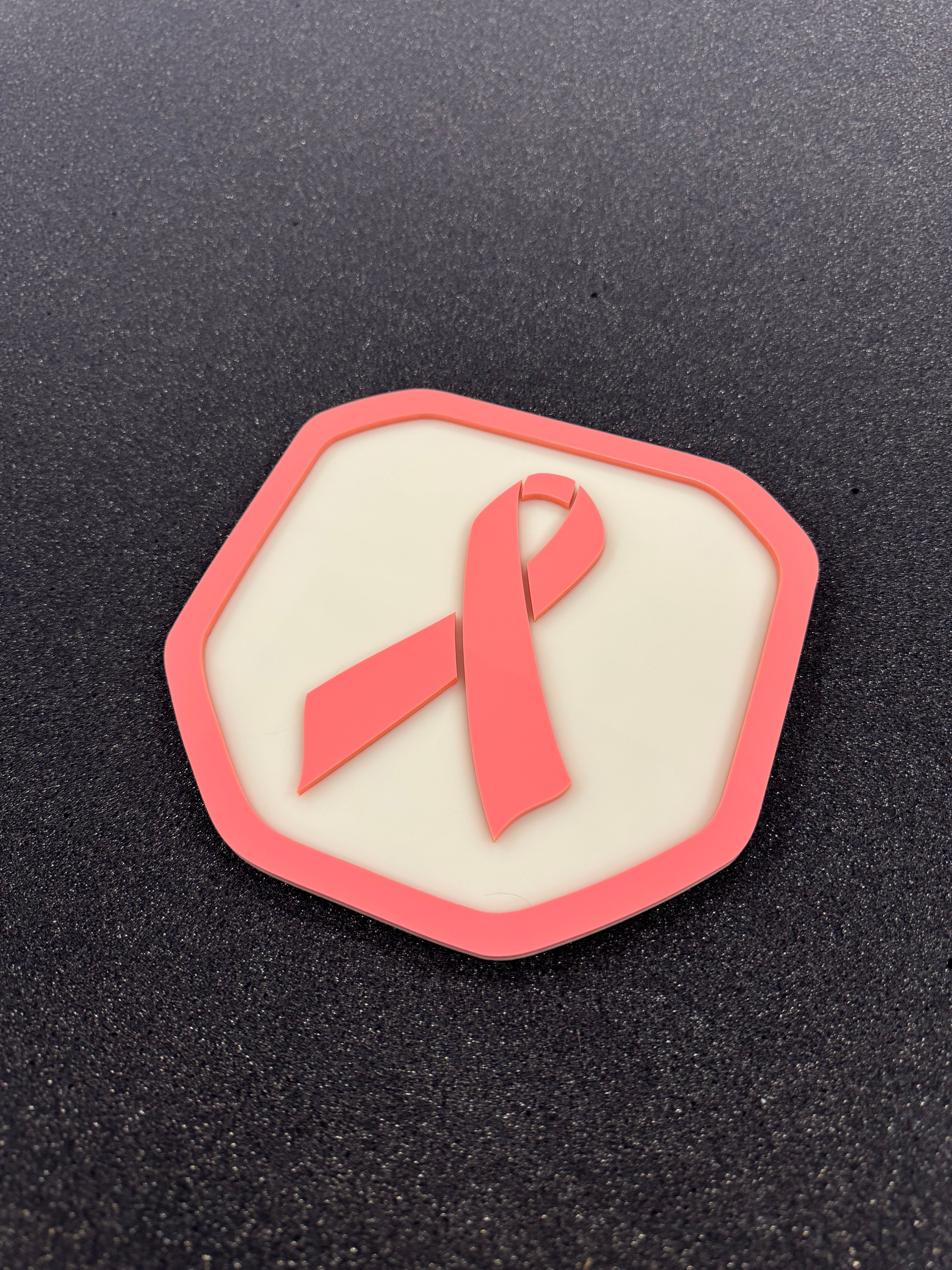 Breast Cancer Ribbon Shield tailgate badge