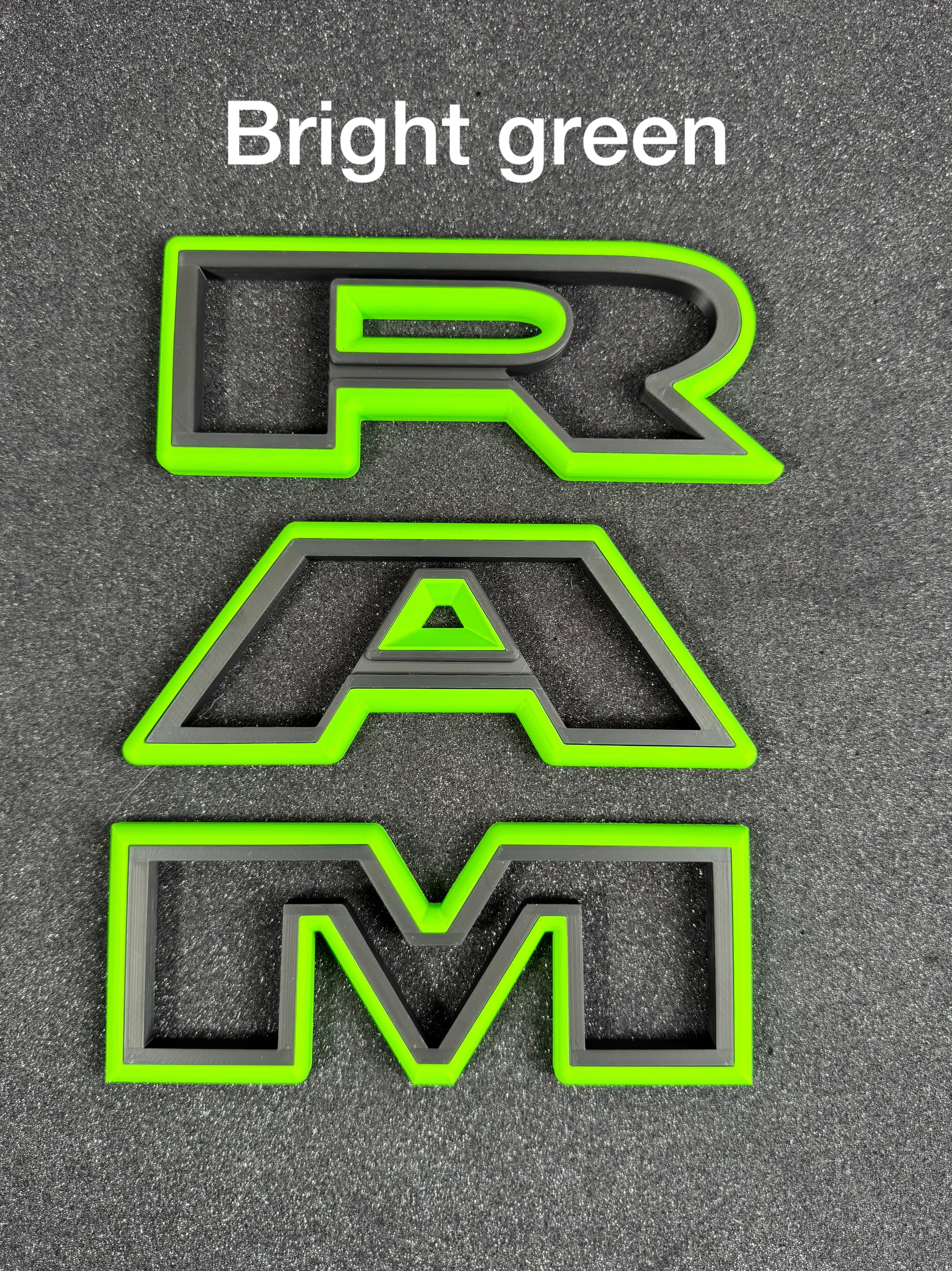 3D RAM grille letters (Non-color matched)