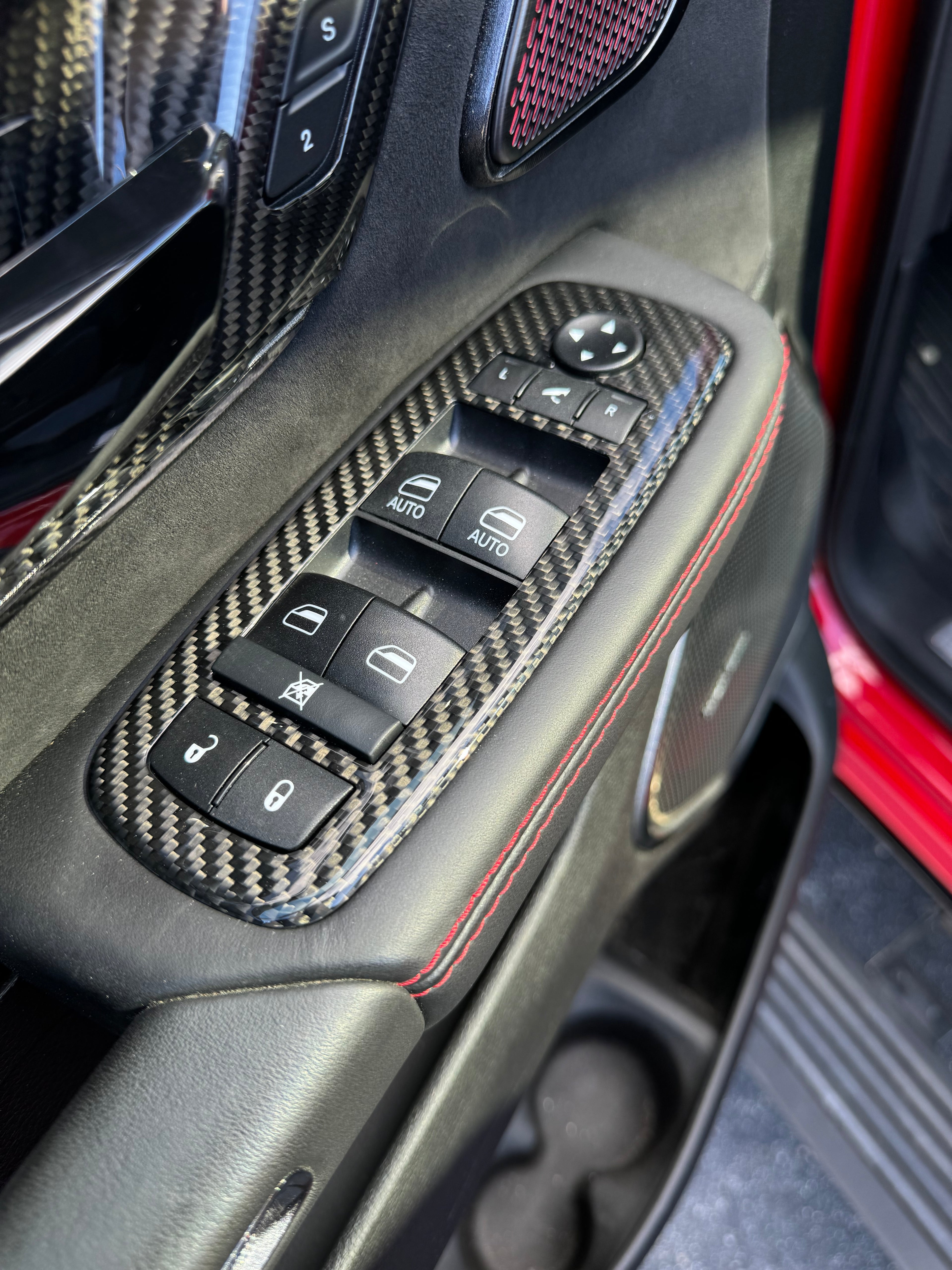 2019+ RAM 1500/ TRX carbon fiber widow switch bezel covers