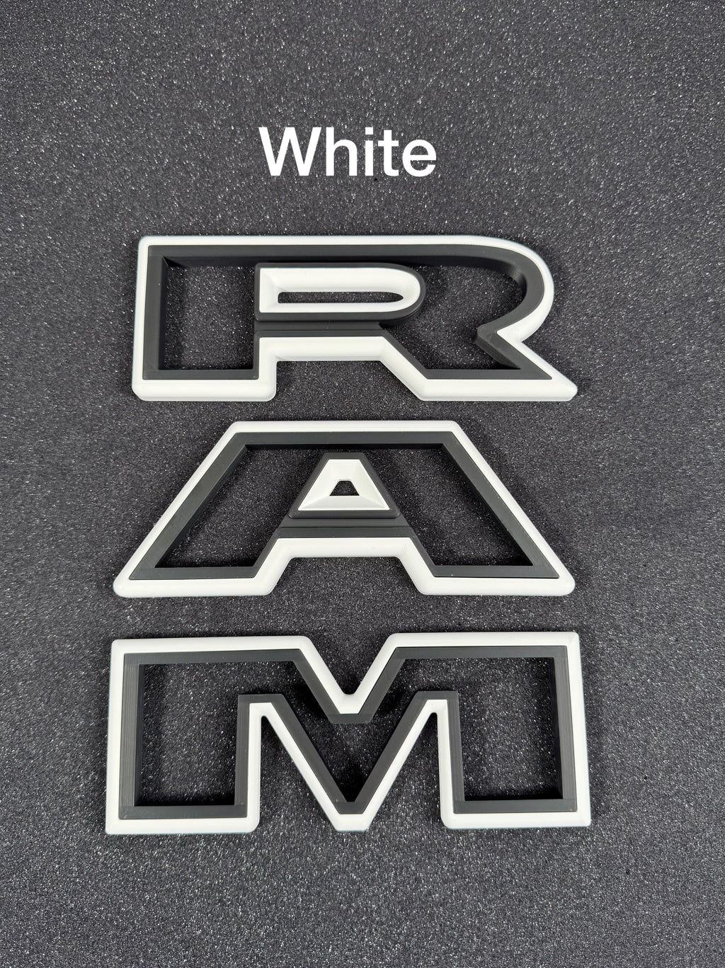 3D RAM grille letters (Non-color matched)