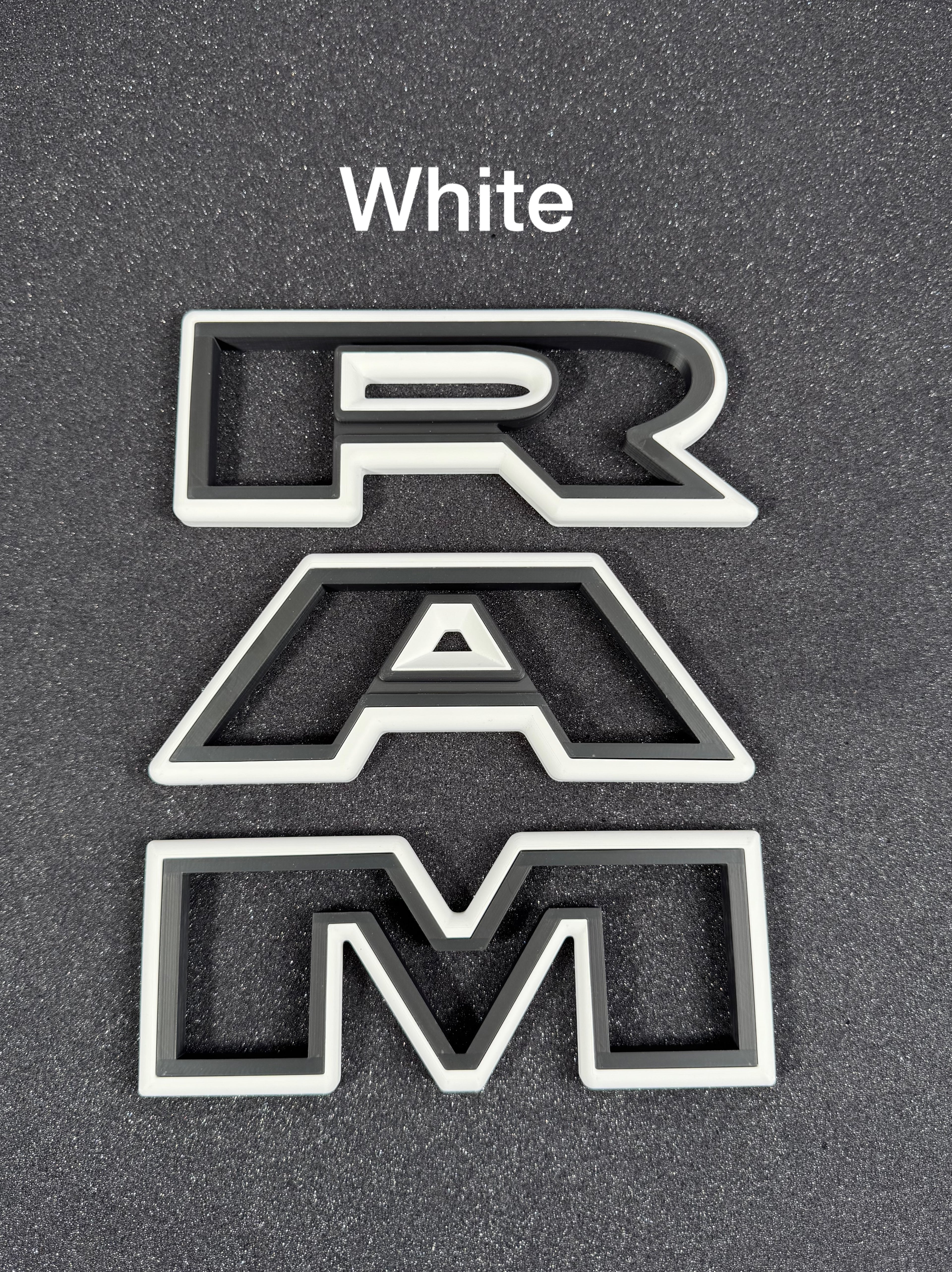 3D RAM grille letters (Non-color matched)