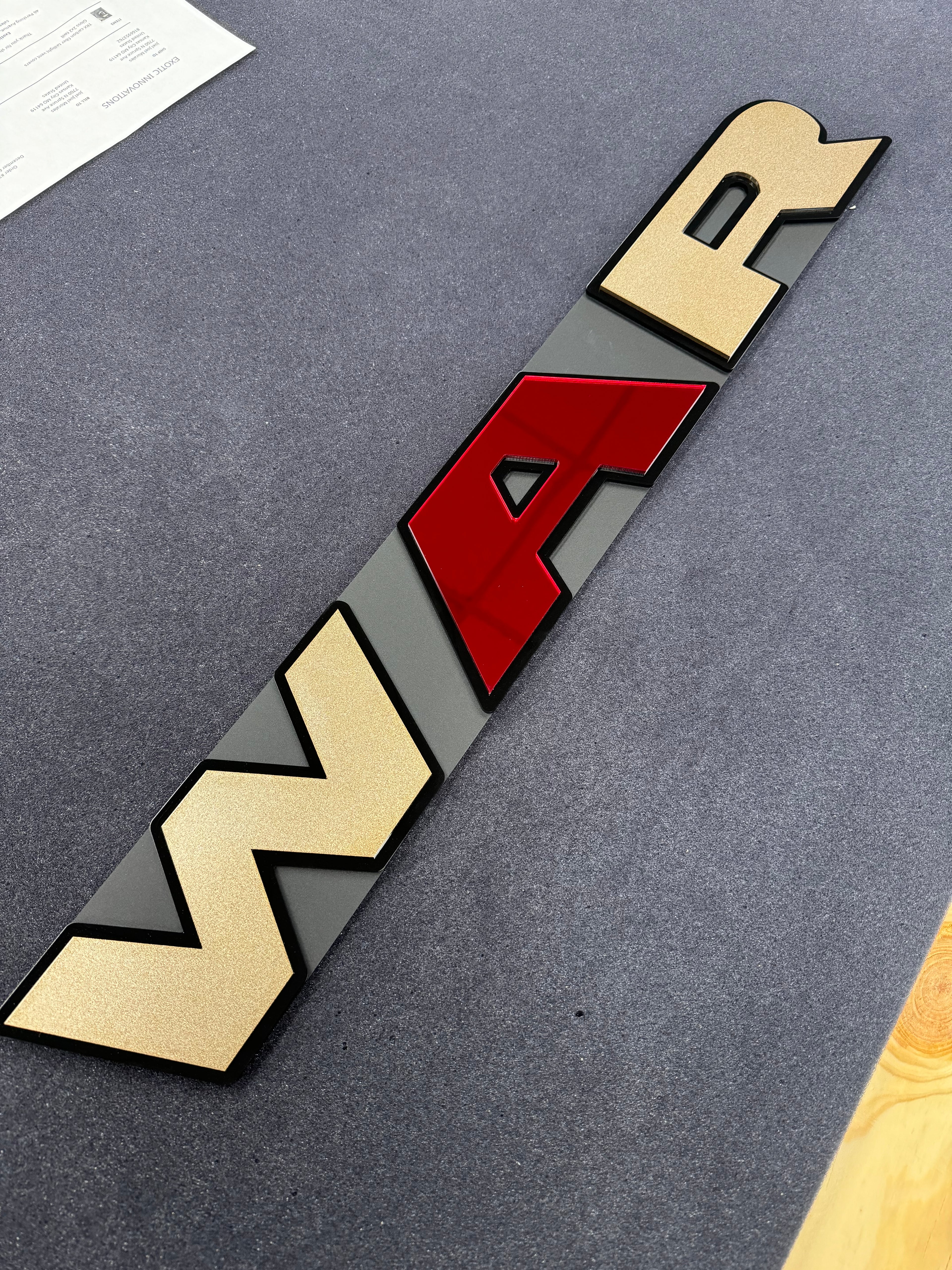 WAR grille replacement badge