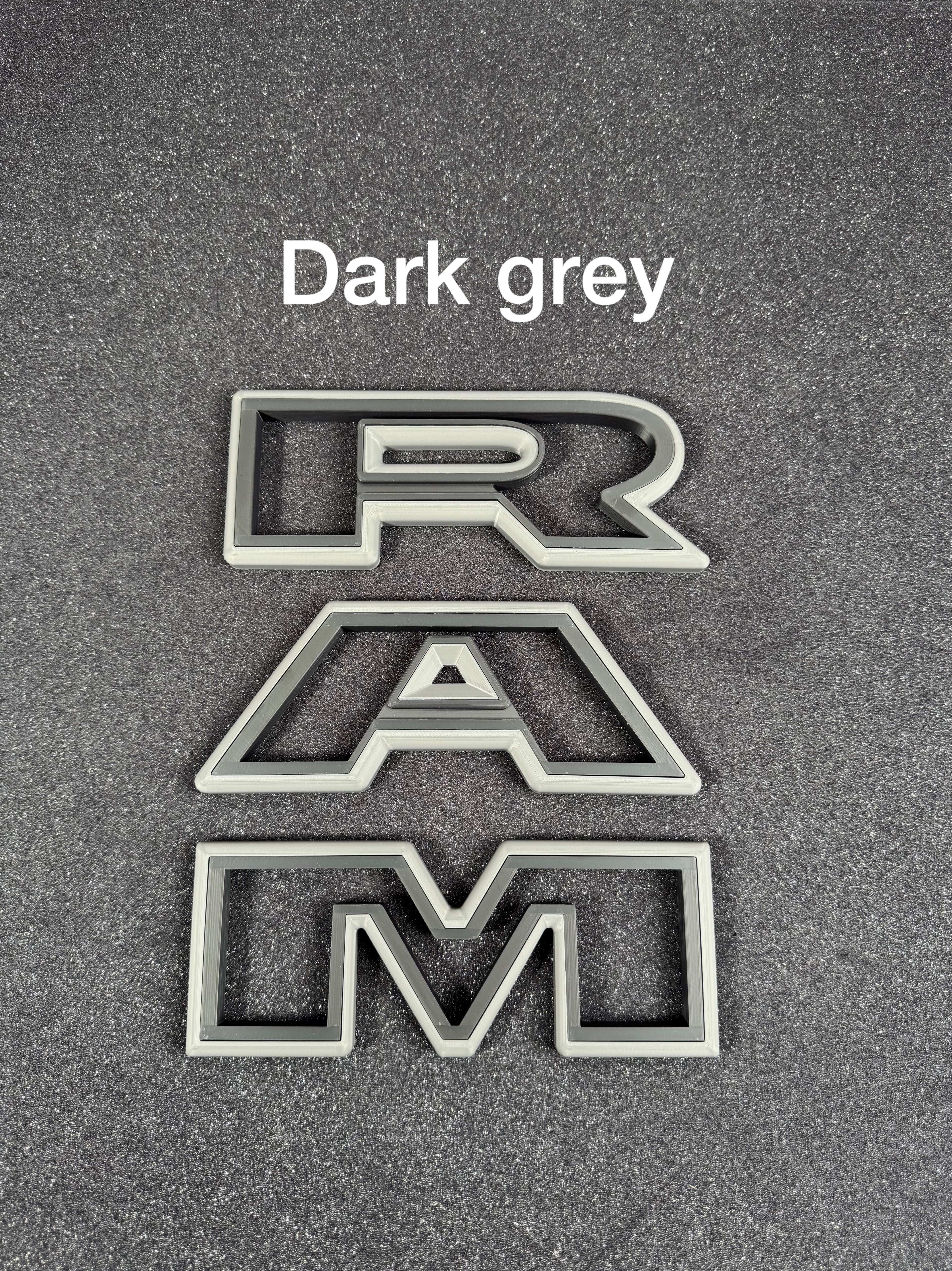 3D RAM grille letters (Non-color matched)