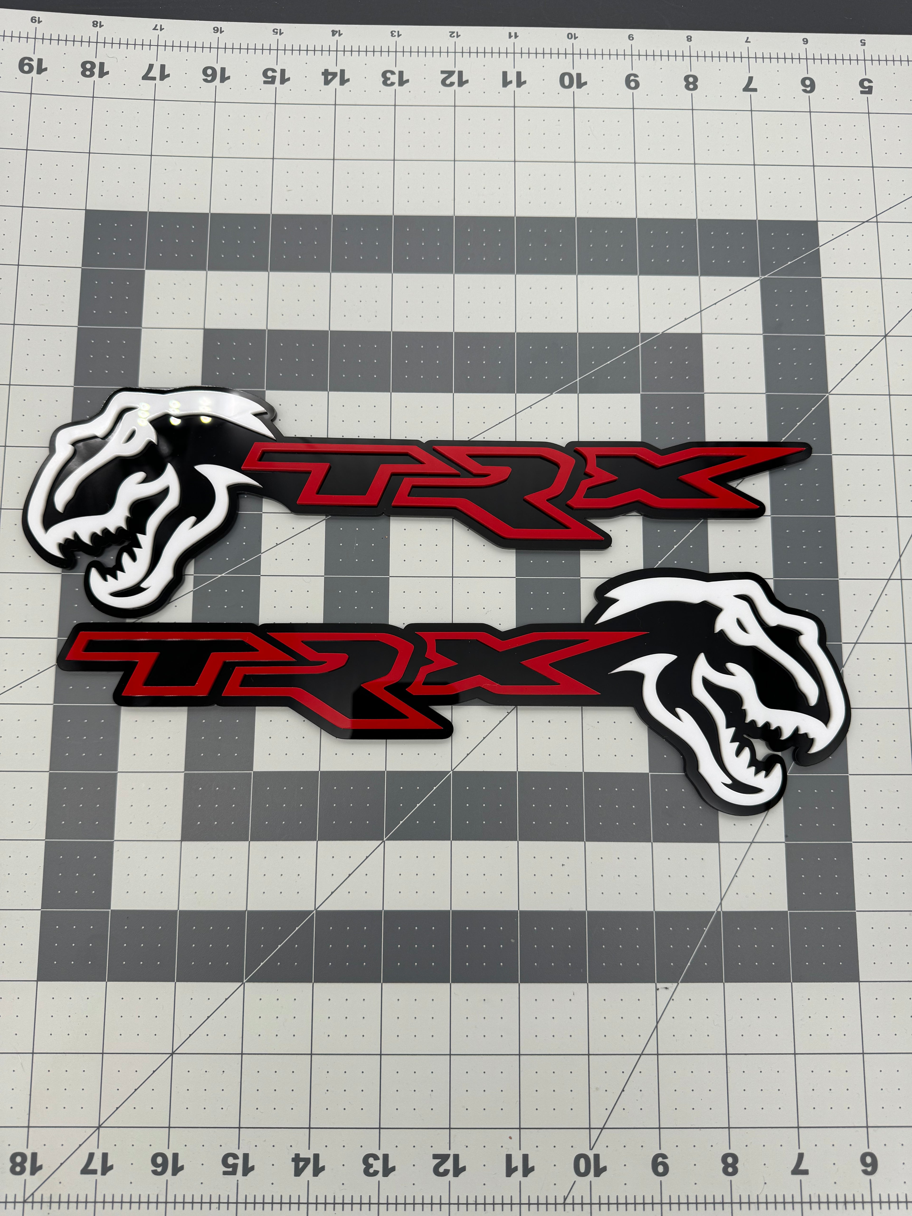Trex/TRX Design #2 combo badge pair