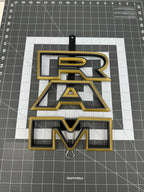 Color matched 3D RAM grille letters