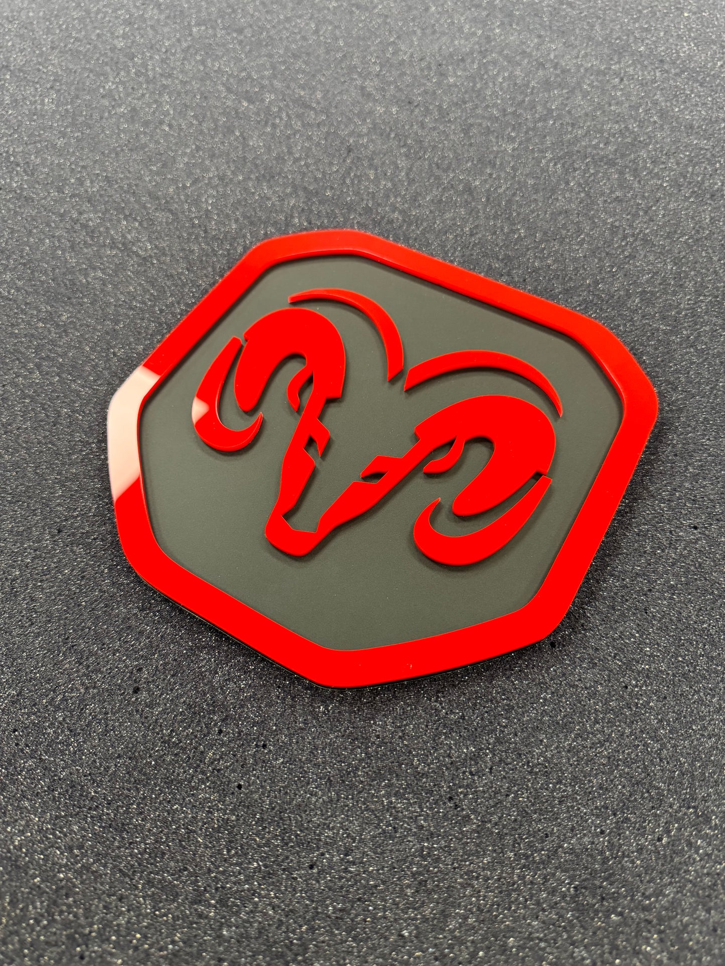 RAM Head Shield tailgate badge