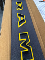 Color matched 3D RAM grille letters