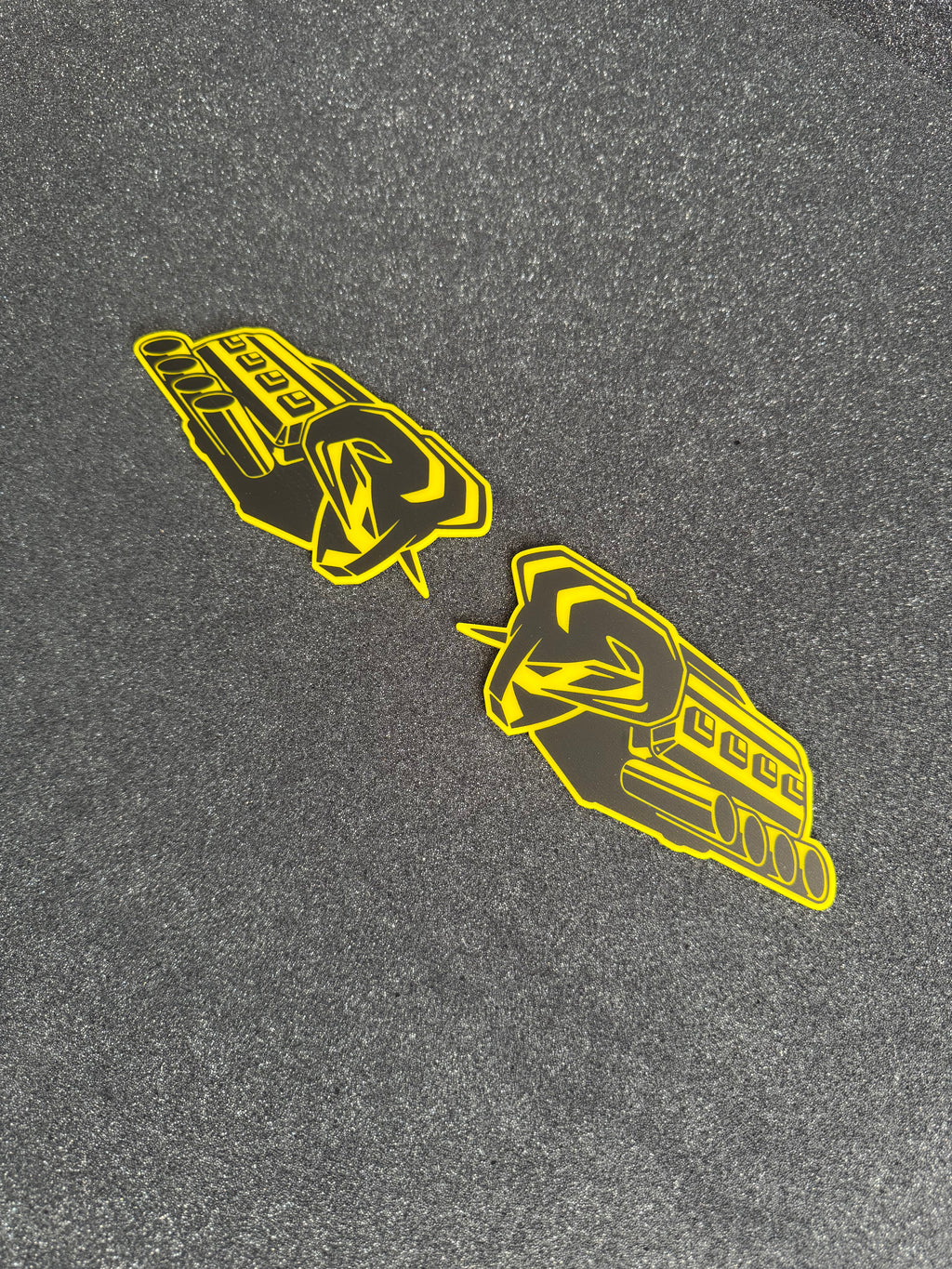 RAM's "symbol of protest" V8 badge pair