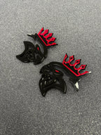 Crowned Hellcat head pair