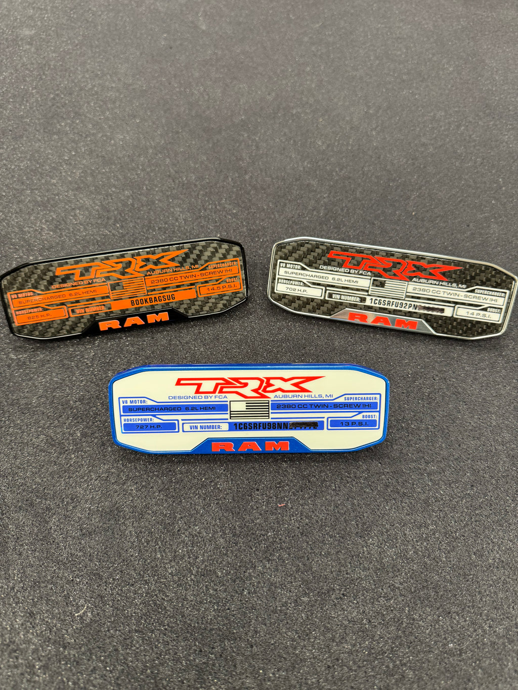 TRX center console replacement badge