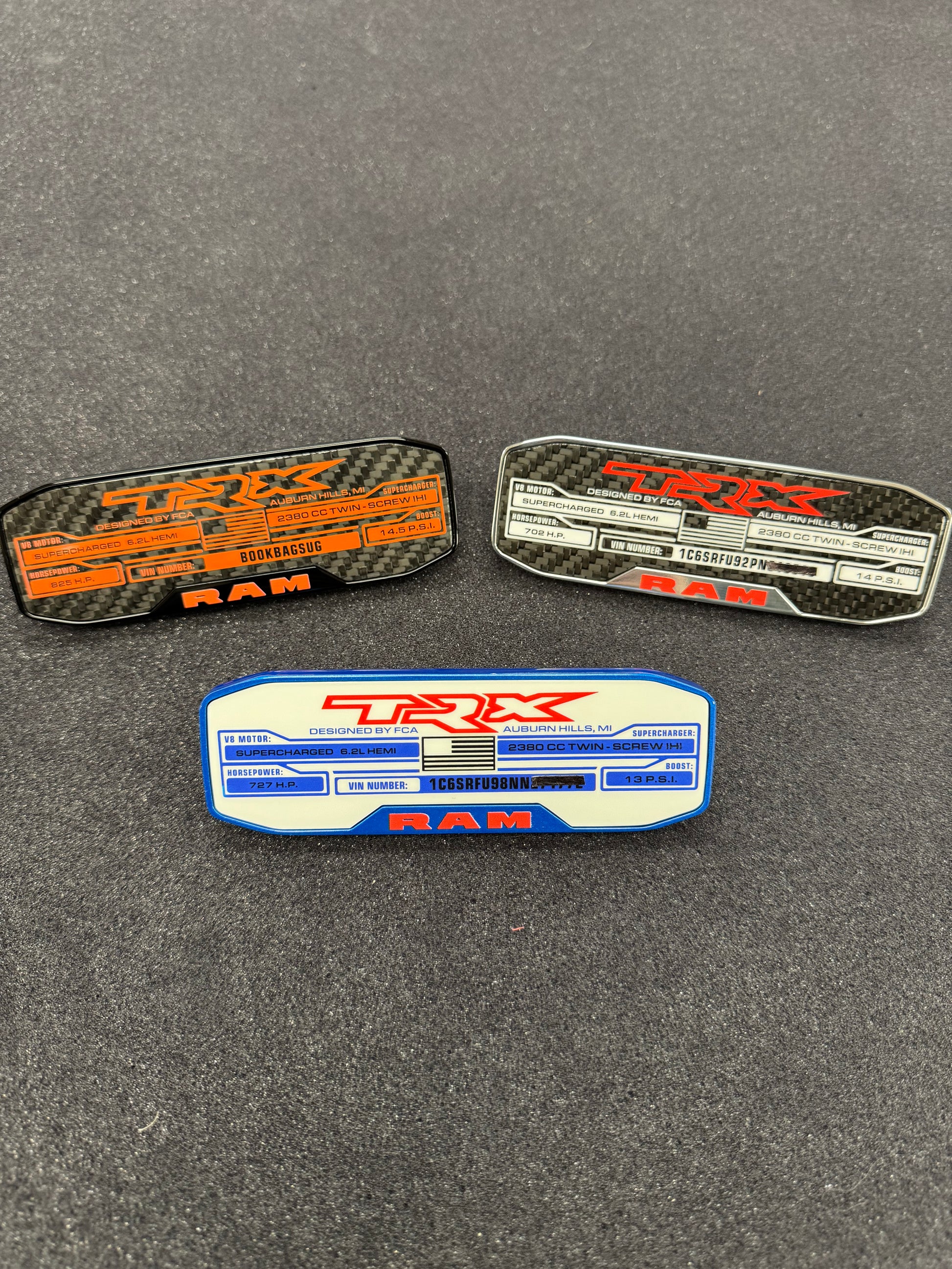 TRX center console replacement badge