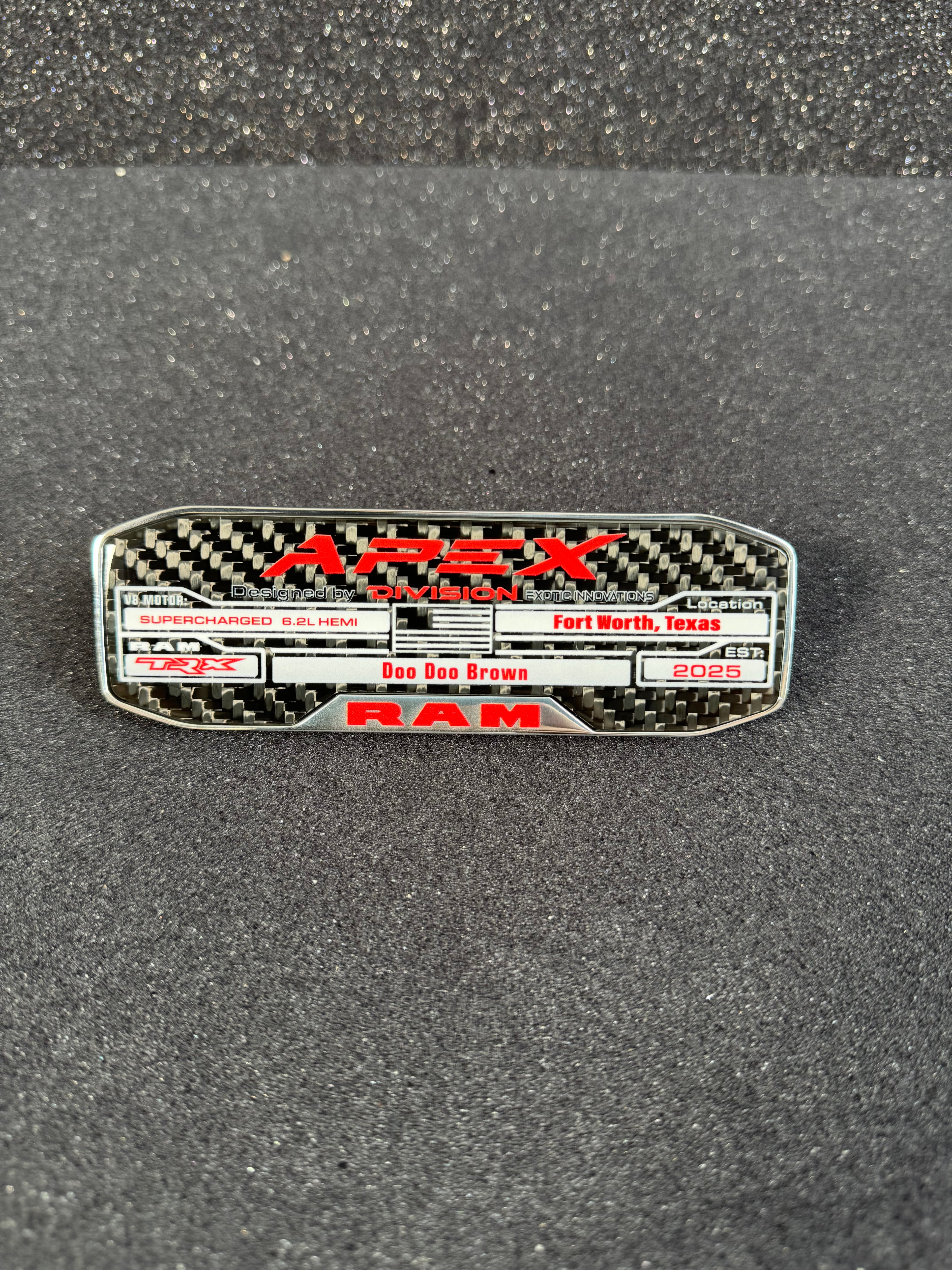 Apex center console badge