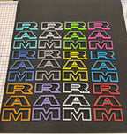 3D RAM grille letters (Non-color matched)
