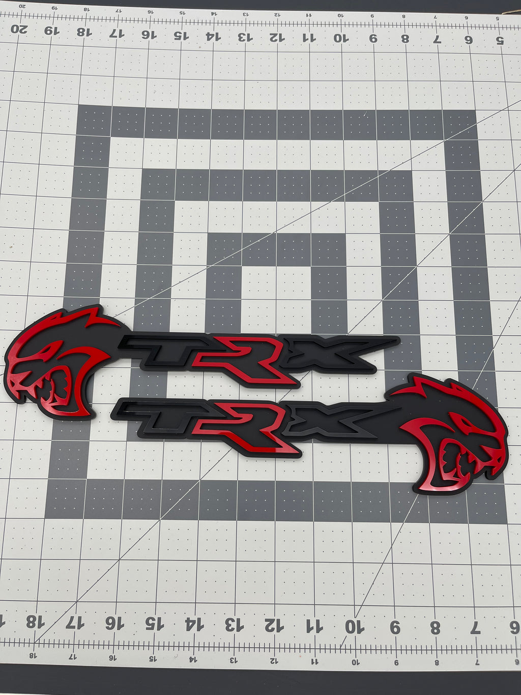 Hellcat TRX combo badge pair