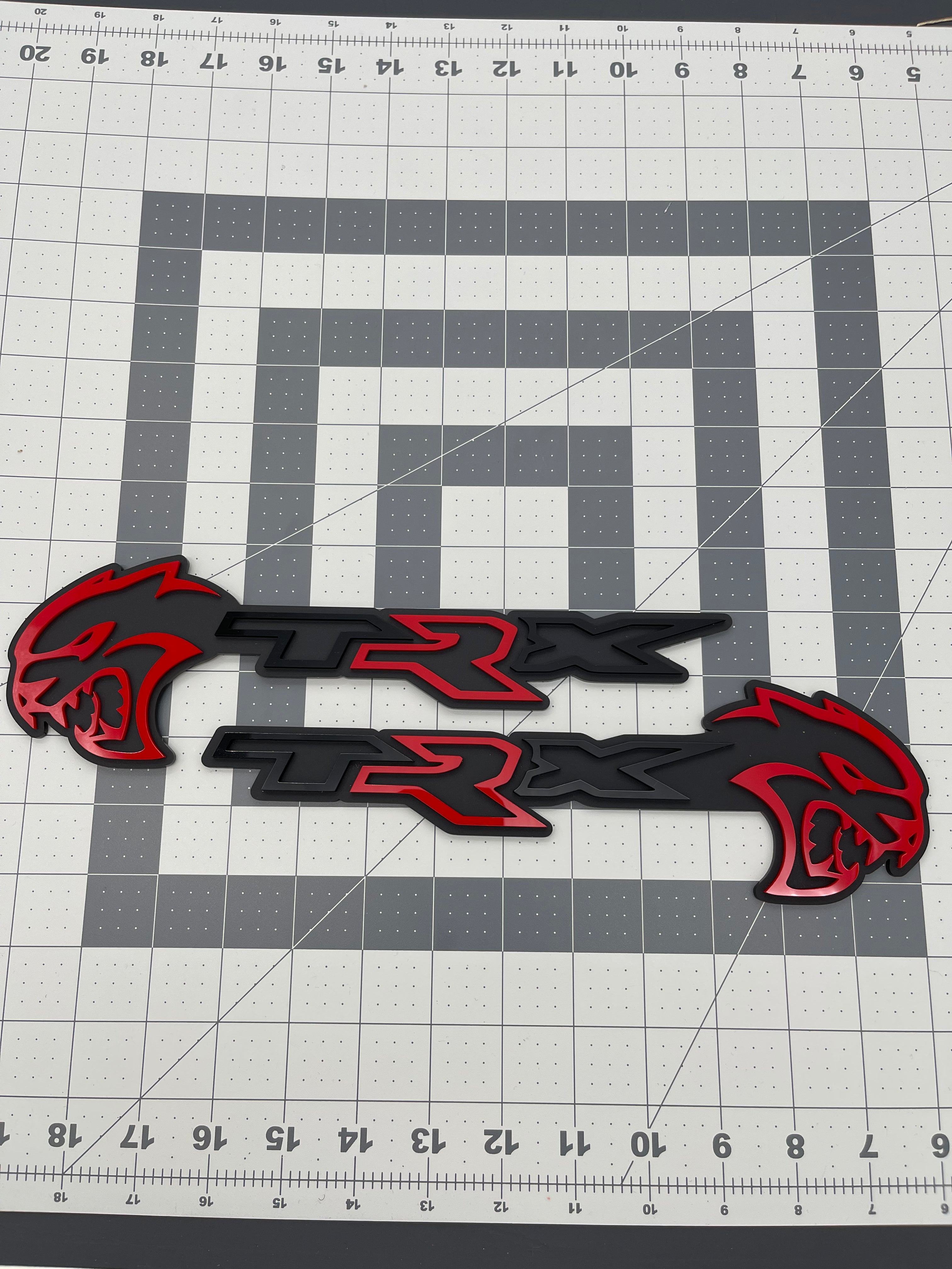 Hellcat TRX combo badge pair