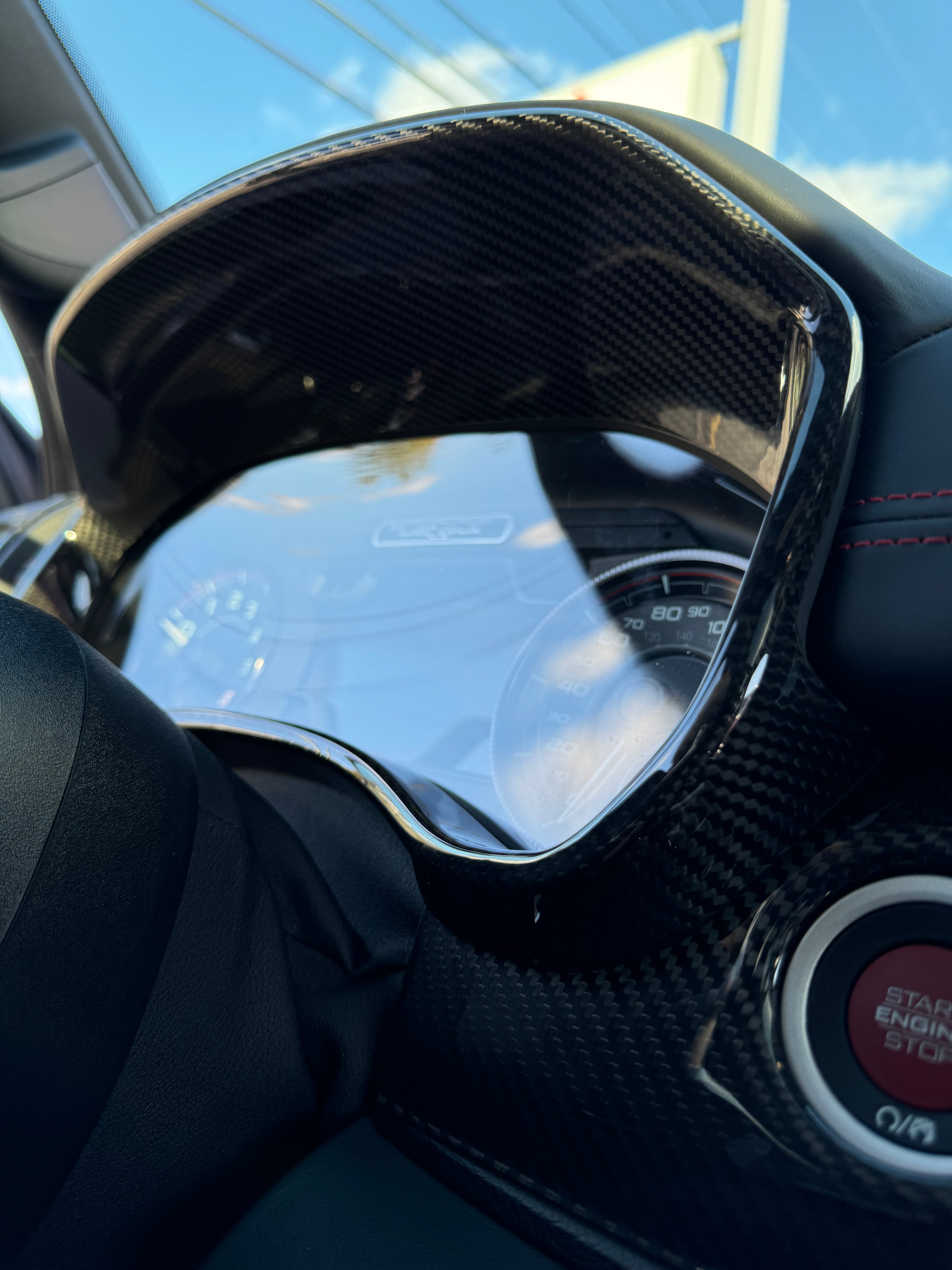 2019+ RAM 1500/ TRX / RHO Instrument gauge bezel carbon fiber cover