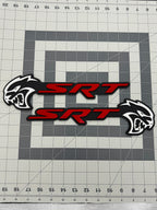 Hellcat SRT combo badge pair