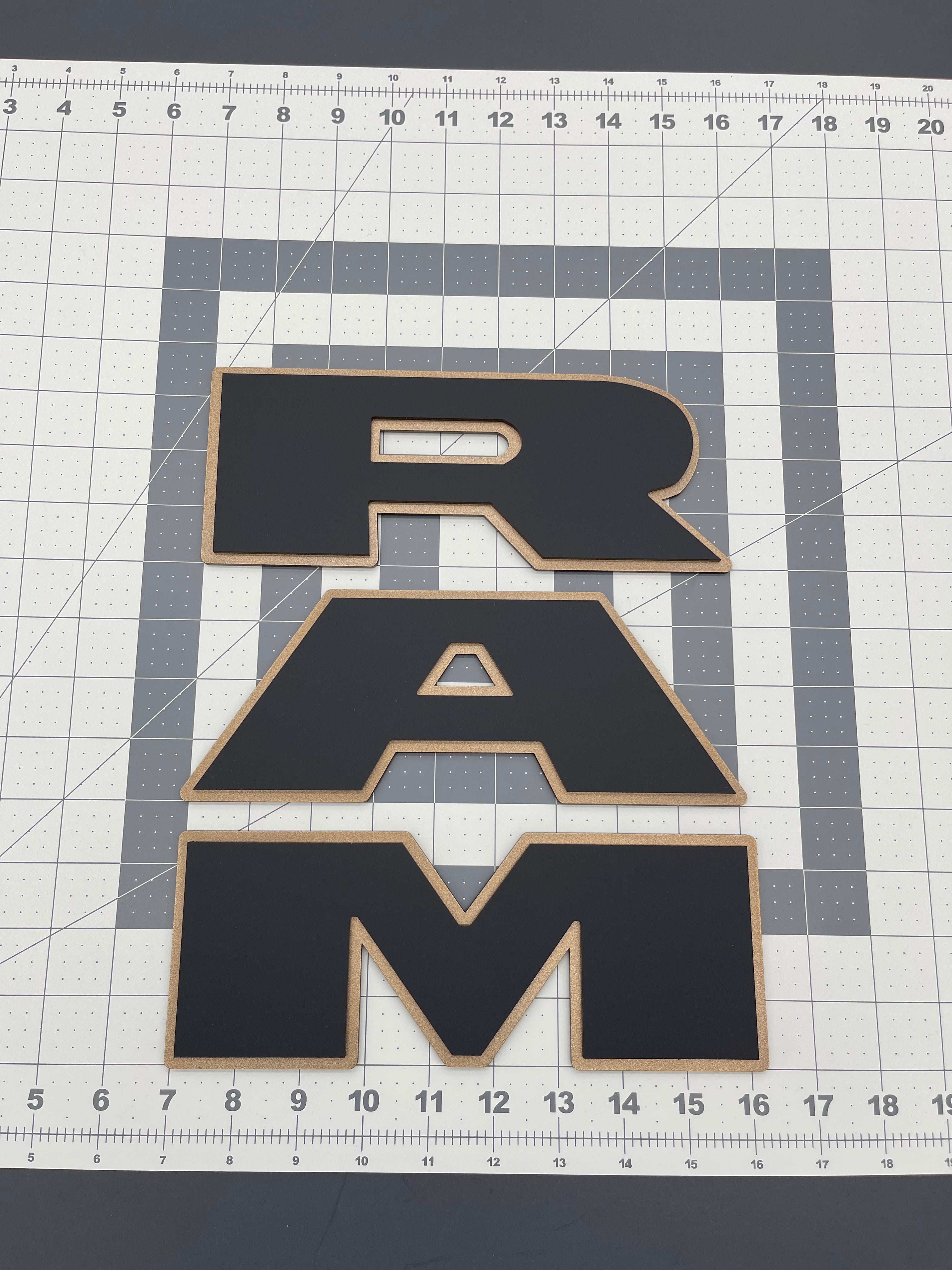 RAM tailgate letters
