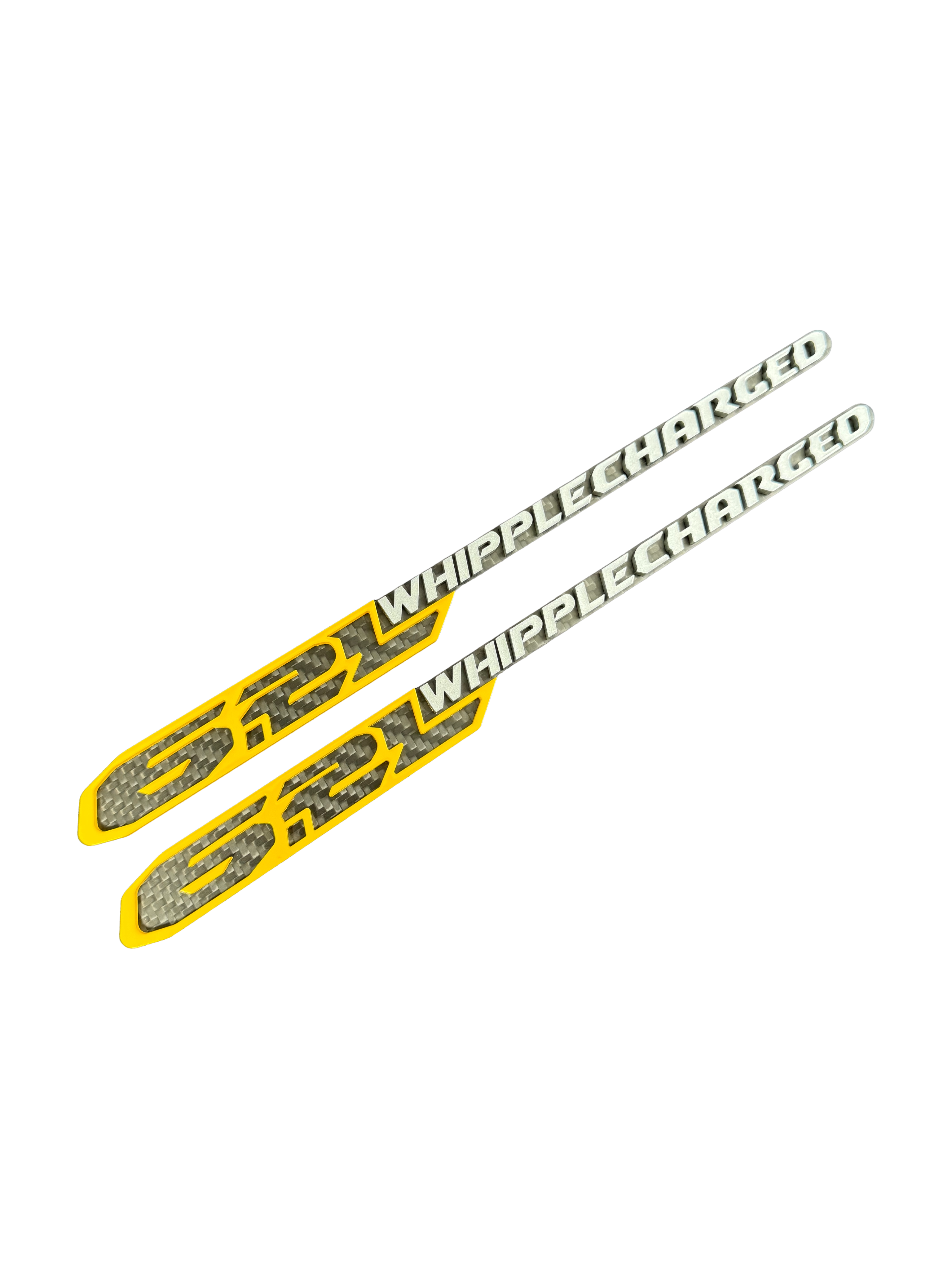 6.2L Whipplecharged hood badge pair