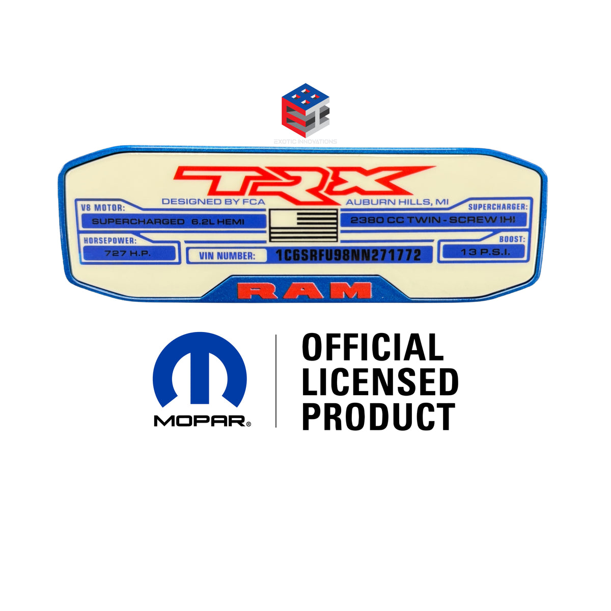 TRX center console replacement badge/emblem