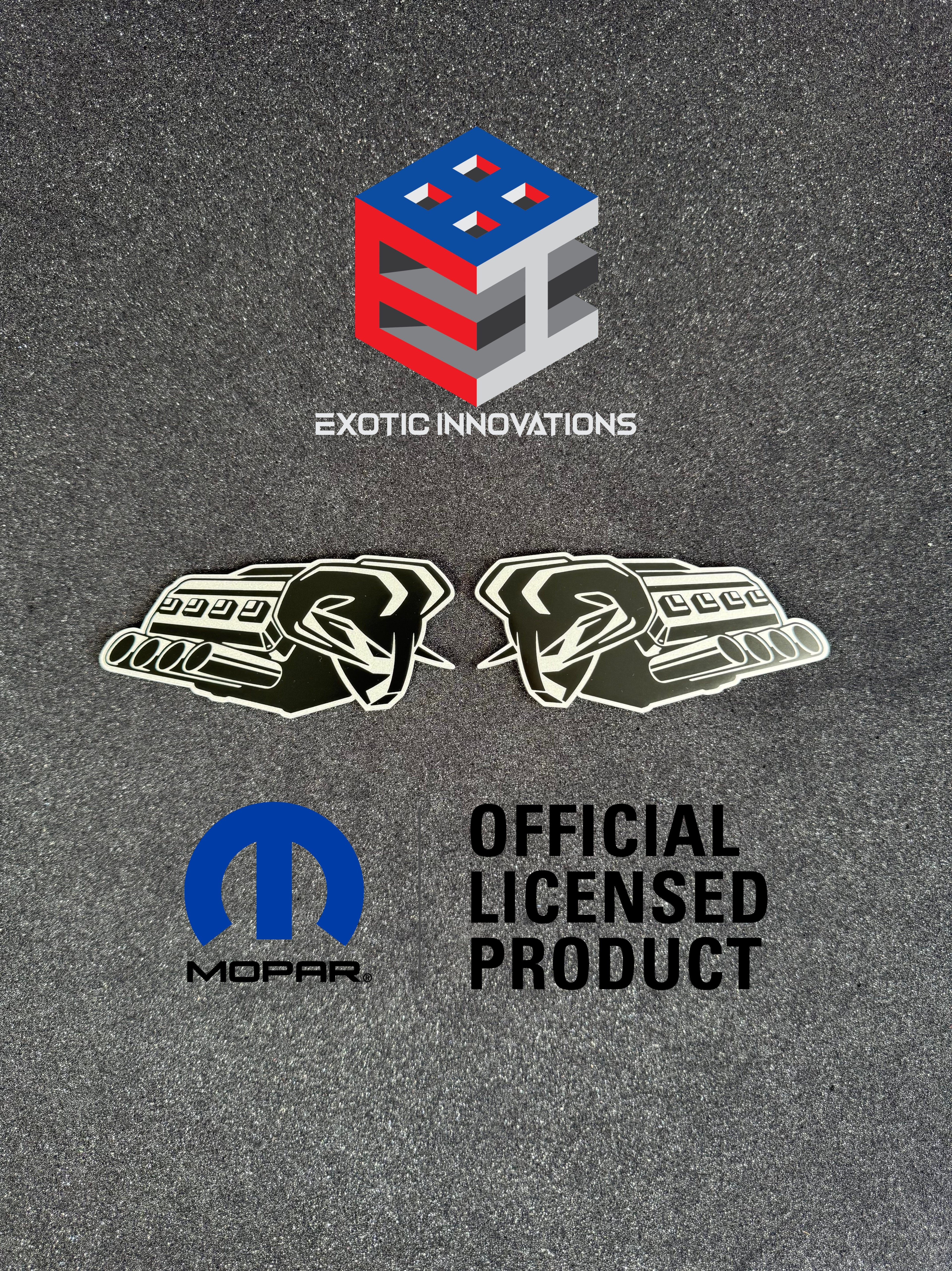 RAM's "symbol of protest" V8 badge pair