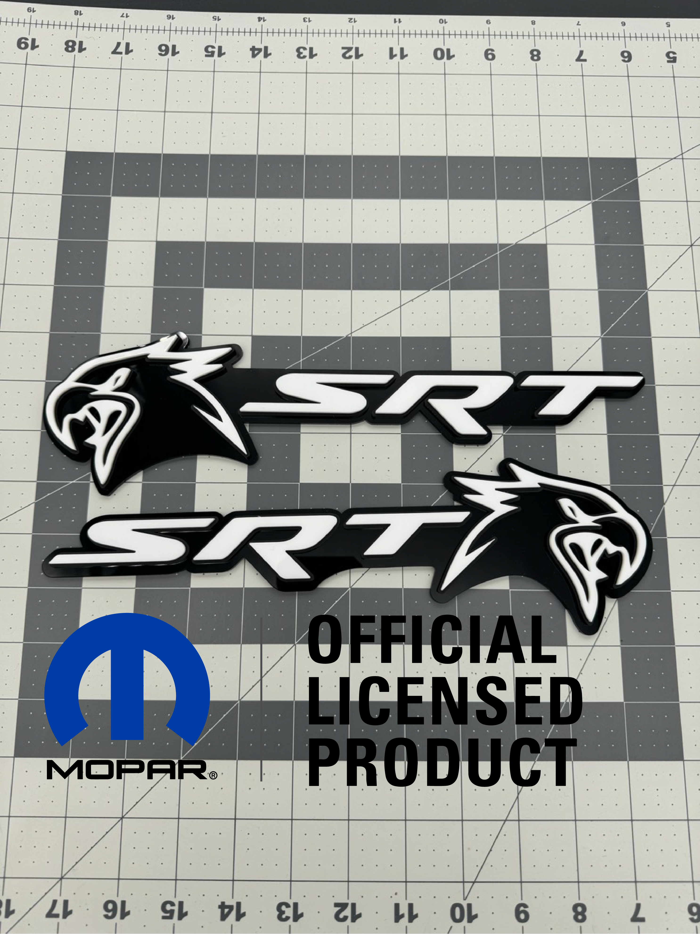 SRT Hellhawk V1 combo badge pair