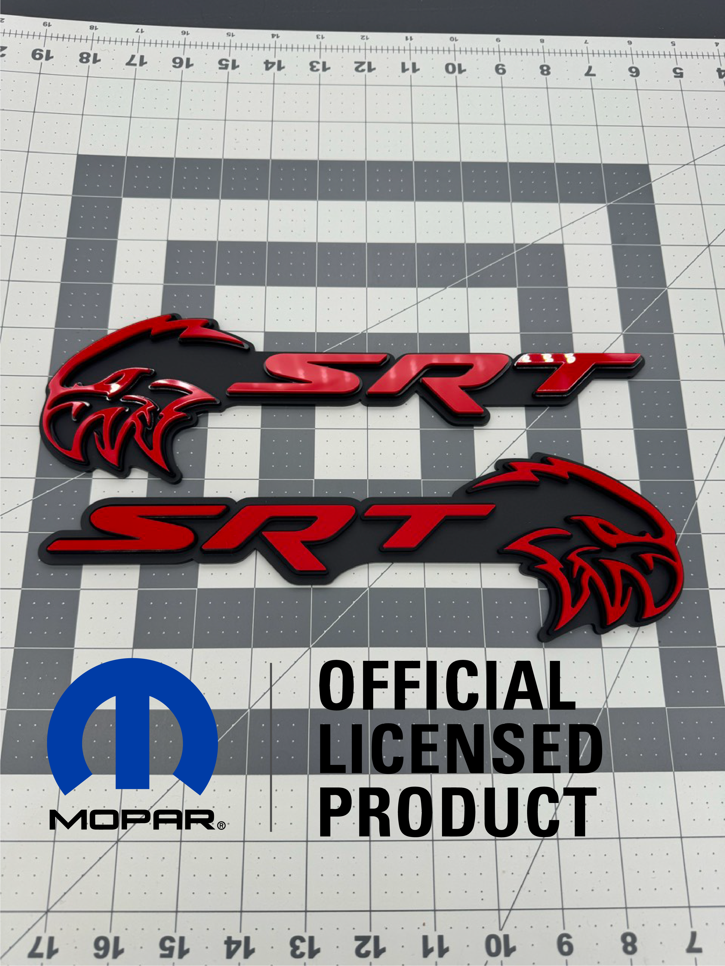 SRT Hellhawk V2 combo badge pair