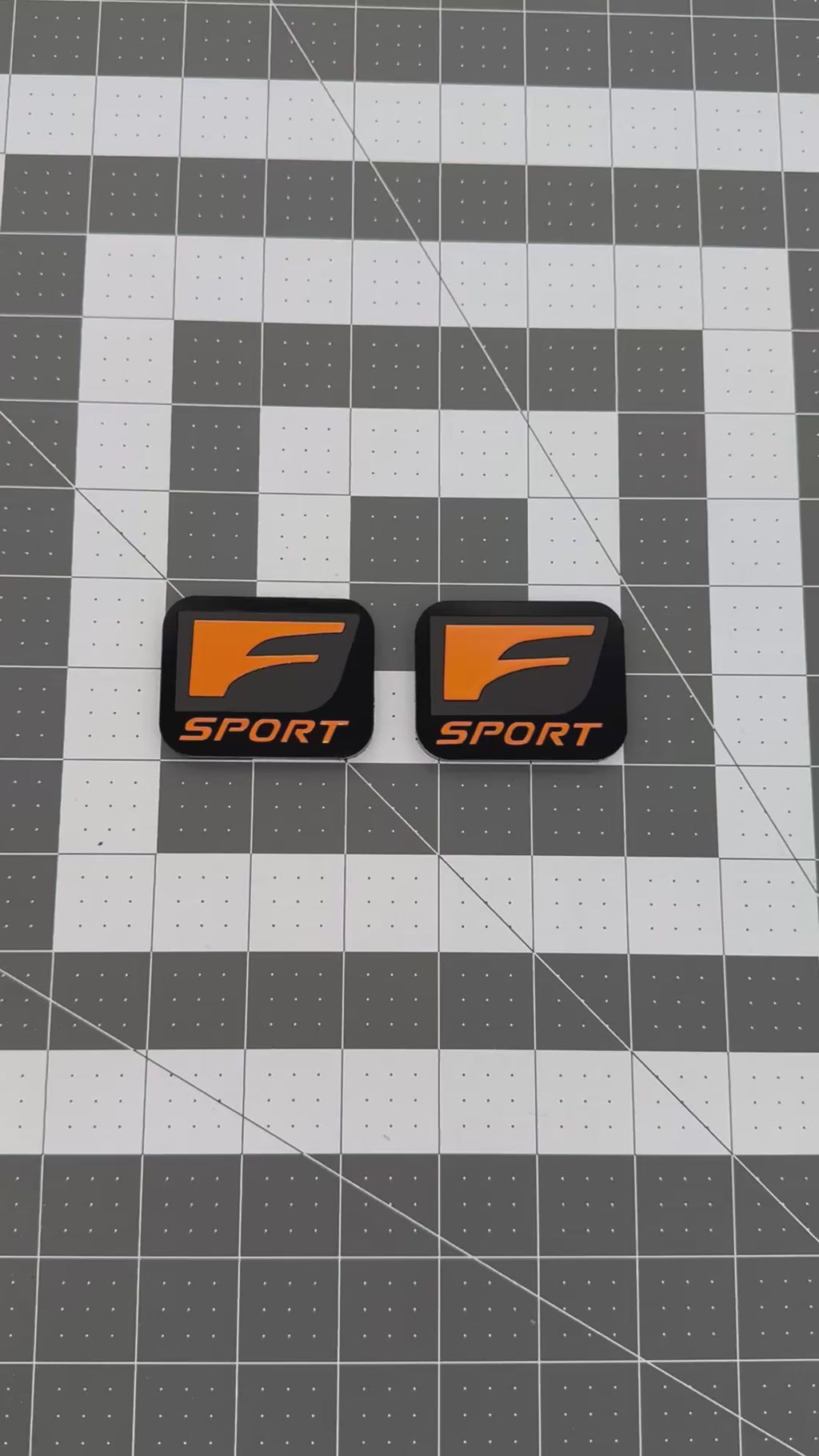 Lexus F sport fender badge pair