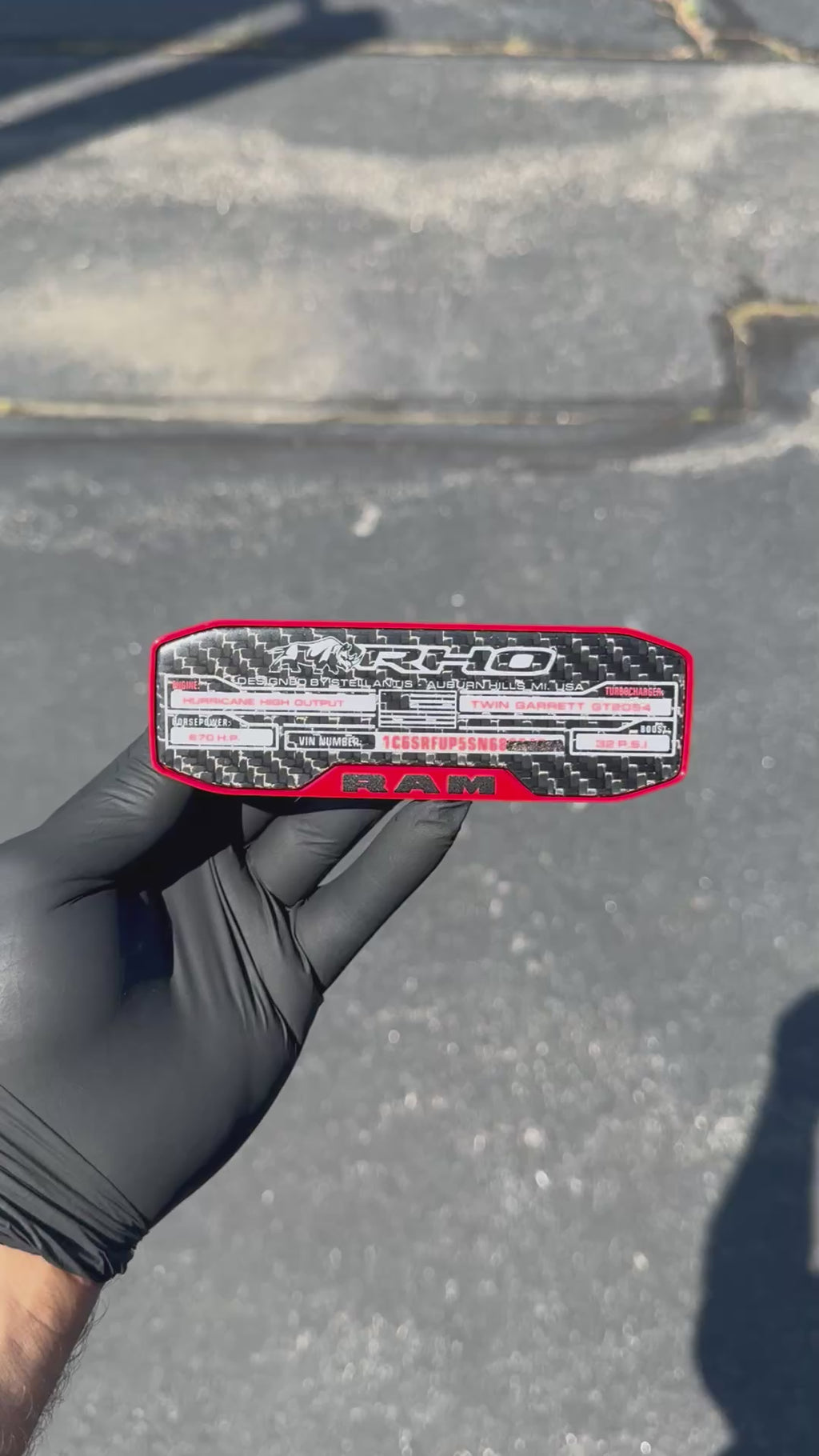 RHO center console replacement badge/emblem