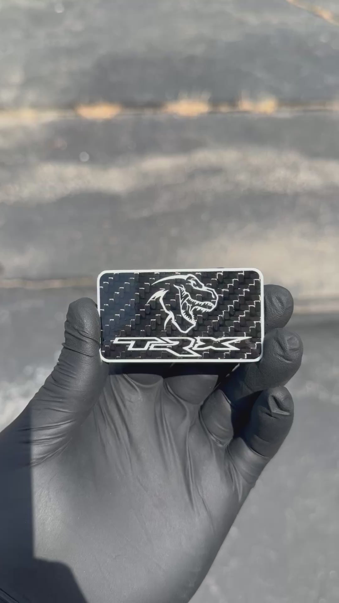 Hellcat supercharger engine badge