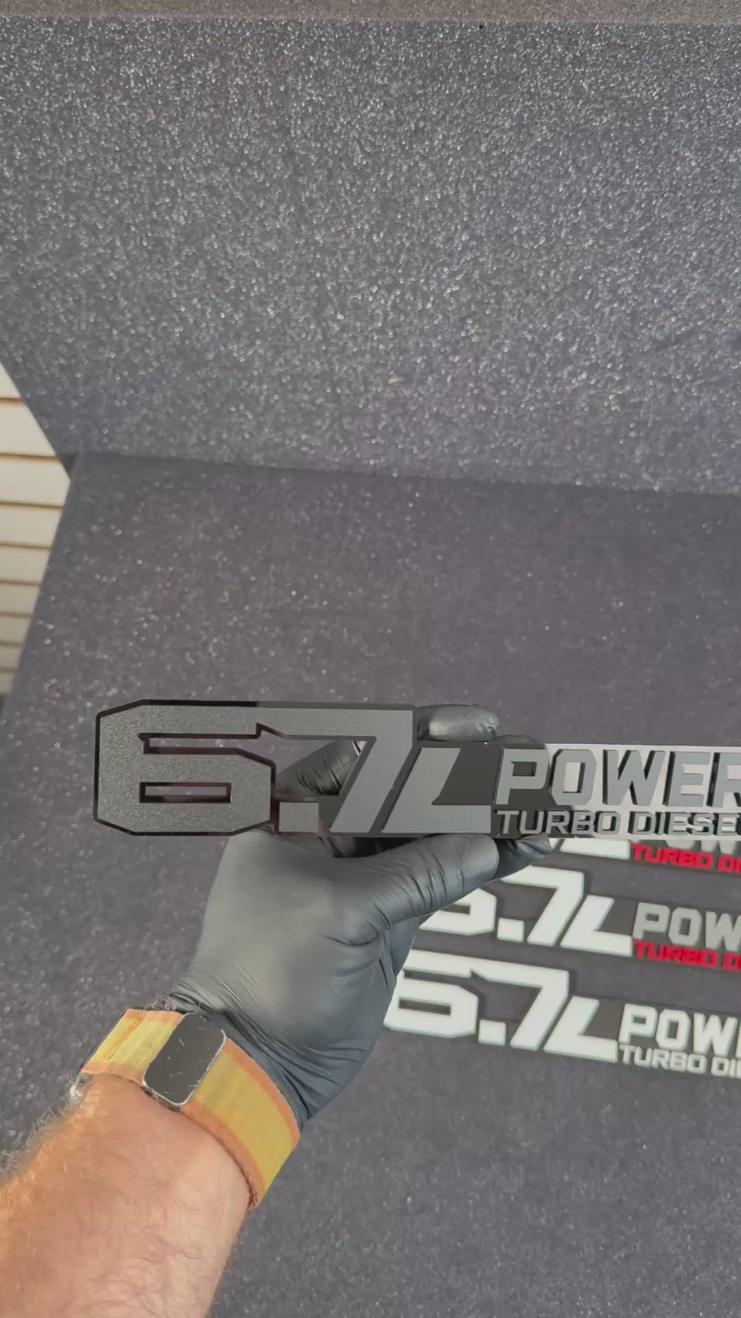 6.7L Turbo Diesel badge pair