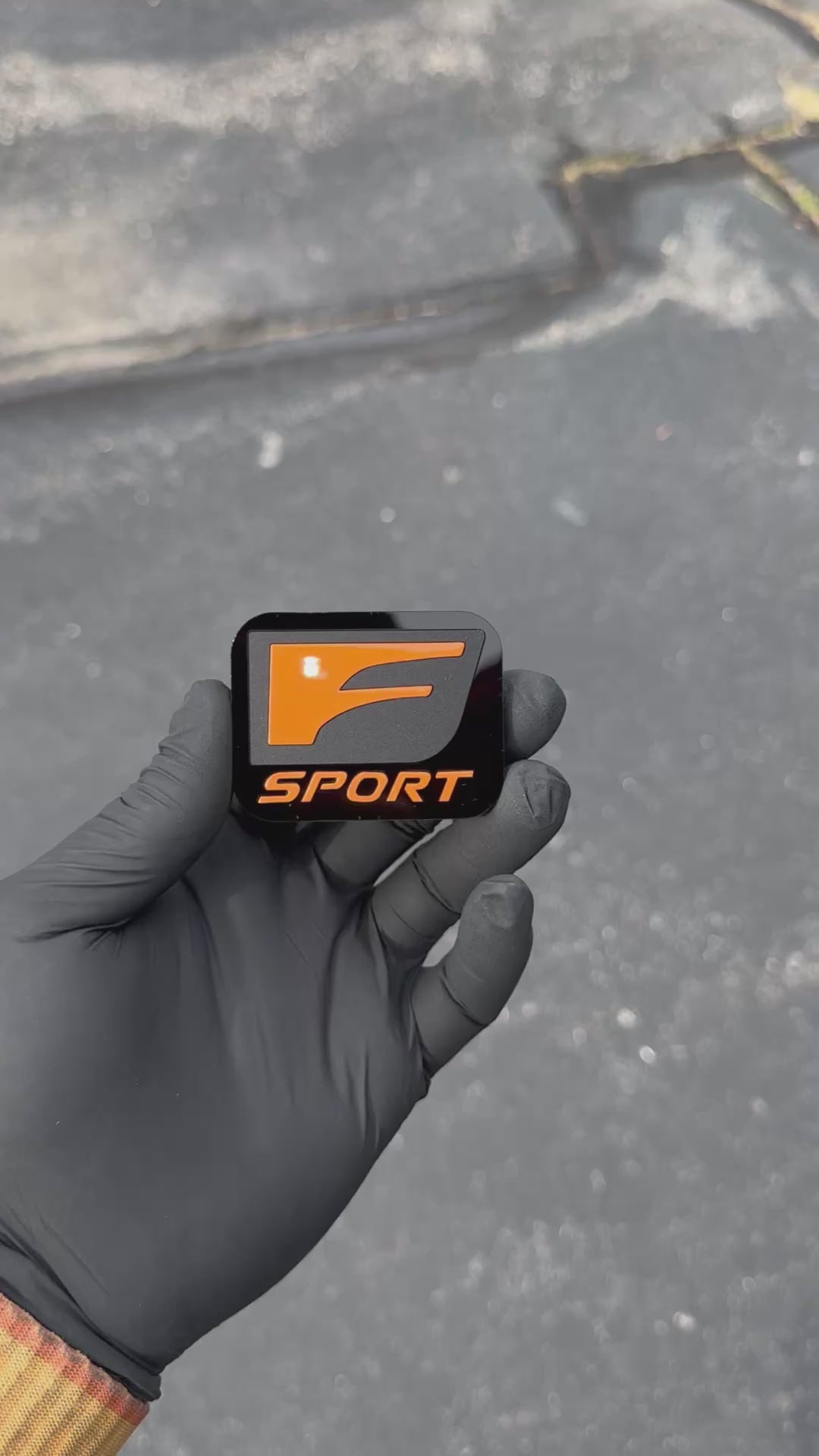 Lexus F sport fender badge pair