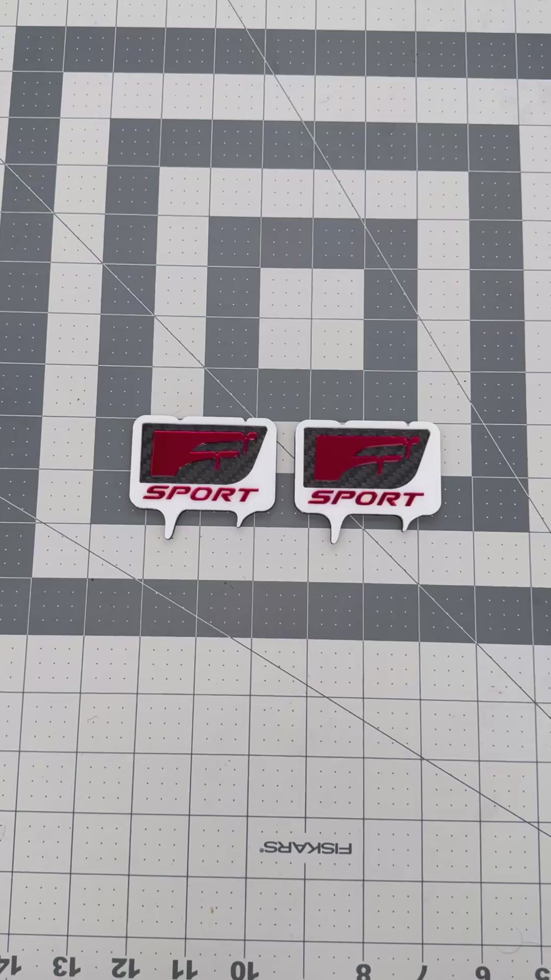 Drippy Lexus F sport fender badge pair